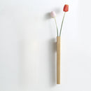 Home wall decoration porch wall hanging vase living room bohemian style wooden solid wood flower