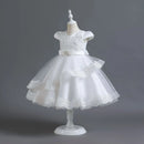 Flower Girls Lace Bridesmaid Dress Kids Princess Wedding Prom Pageant Birthday Party Tulle Dresses