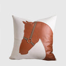 Designer Horse Head Patched Pillow Cover Man Cave Decoration Throw Cushion Pillowcase For Couch Sofa Square