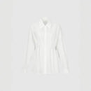 Spring And Autumn Women's Waist Cinching Slimming Loose Open Chest Long Sleeved Shirt