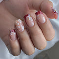 Flowers Nail Art Spring Summer False Nails Detachable Finished Fake Nails Press on Nails