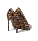 women Pumps Thin high heels Pointed Toe Shallow Slip-On Leopard women's
