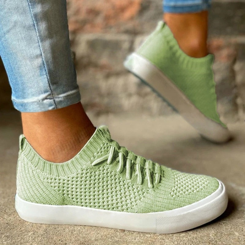 Women Sneakers Breathable Knitting Sock Casual Shoes Women