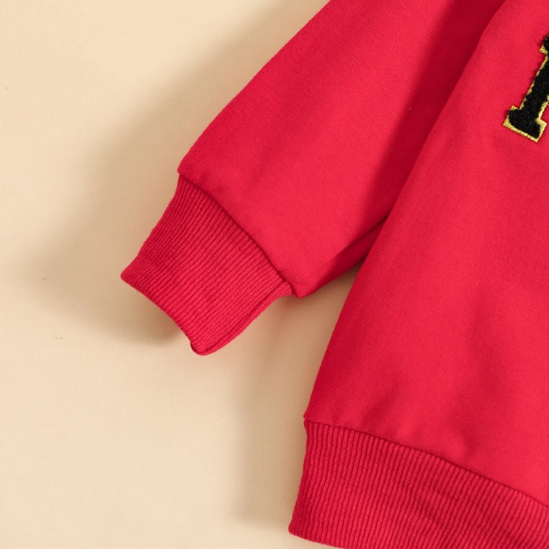 Christmas Baby Boys Girls T Shirts Long Sleeve Pullover Xmas Letter Autumn Sweatshirt Tops