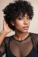 Human Hair Short Pixie Cut Kinky Curly Bob Wigs For Women Remy Hair Glueless Black Wigs
