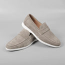 Loafers Spring and Autumn Suede Leather Flat Genuine Leather Men Walking Shoes Casual Shoes