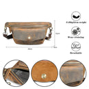 Leather Travel Retro Fanny Waist Belt Bag Chest Pack Case For Men
