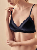 Winter Velvet Wire Free Push up Bra Set Beautiful Lace Bra Panty Set