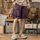Men’s Casual White Cargo Shorts with Pockets – Summer Streetwear