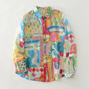 Colorful patterned shirt on a white background, Obroi