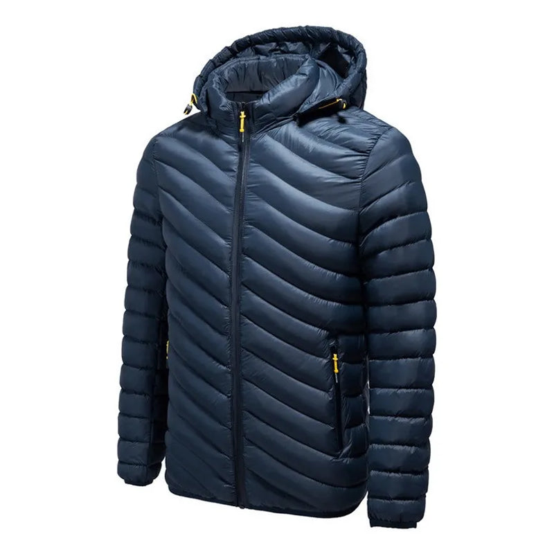 Hooded Men's Winter Jacket Puffer Jacket Autumn Male Coat Quilted Padded Coats  Clothing