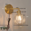 Wall Lights Dining Room Kitchen Nordic Modern Glass Copper Knob Switch Wandlamp