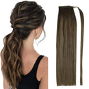 Straight Ponytail Magic Wrap Around Clip In Hair Extensions Unprocessed Human Hair Extensions 10-26 Inches