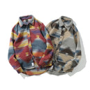 Autumn Winter Men's Vintage Ethnic Style Shirt Jackets Men Trend Turn-down Collar Buttons Up Oversized Loose Thicken Coats