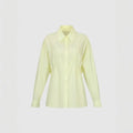 Spring And Autumn Women's Waist Cinching Slimming Loose Open Chest Long Sleeved Shirt