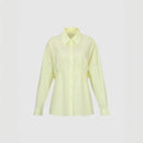 Spring And Autumn Women's Waist Cinching Slimming Loose Open Chest Long Sleeved Shirt