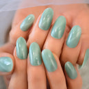 24Pcs Press On Nails With Design Best Artificial Nail Art Supplier Round Caramel Orange Color Tips