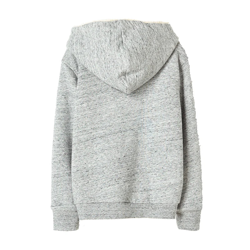Boys And Girls Reversible Zipper Hoodie Winter Children's Pockets Long Sleeves Warm And Comfortable Jackets