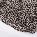 Women's Leopard Camis Ruffle Hem Flowy Tank Top Casual Summer Tops
