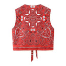 Spring Of The Season Women's Vest Top round Neck Sleeveless Belted Outerwear