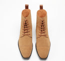 Retro Men Boots Genuine leather Men's ankle boots Handmade suede Men's leather shoes