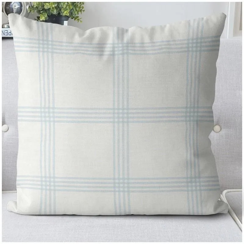 Blue and White Pillowcases Various Patterns Available Sofa bedroom cushion cover single-sided