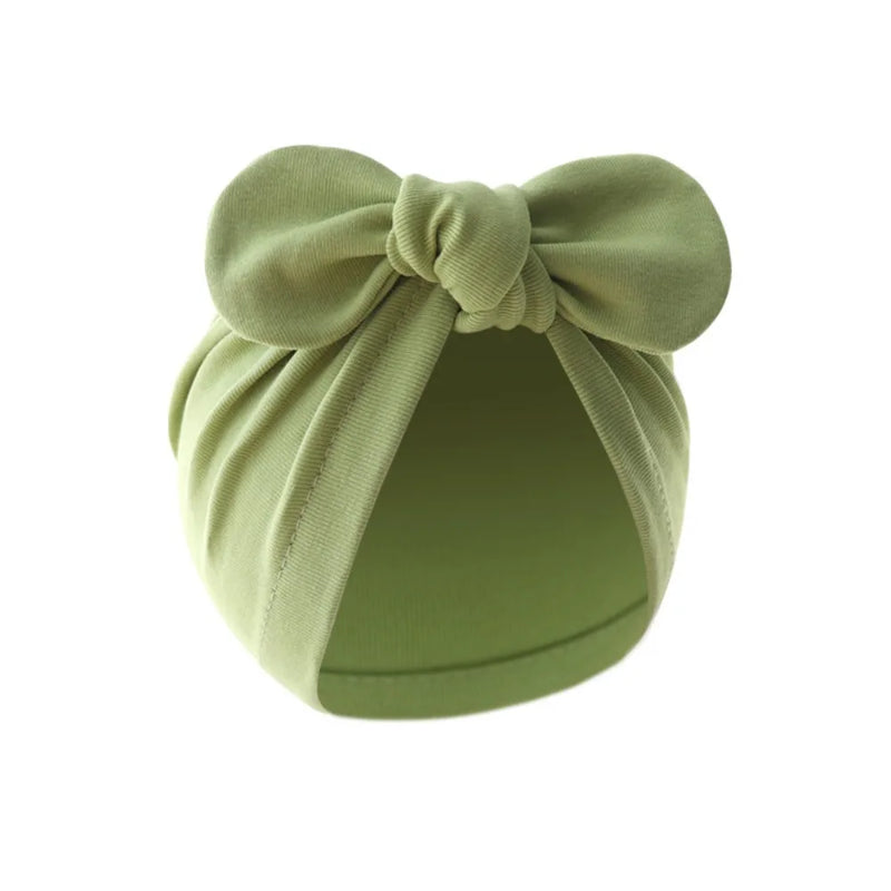 Baby Girls Boys Hat Cute Flower Knot Bunny Ears Hat Newborn Beanie Caps For Kids Toddler Infant Hair Accessories