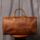 Men's Travel Bag Women's Weekend Handbag Large Capacity Vintage Duffle Bag Leather Laptop Bag