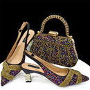 Lastest Italian Design Ladies Shoes with Matching Shoes and Bag Set