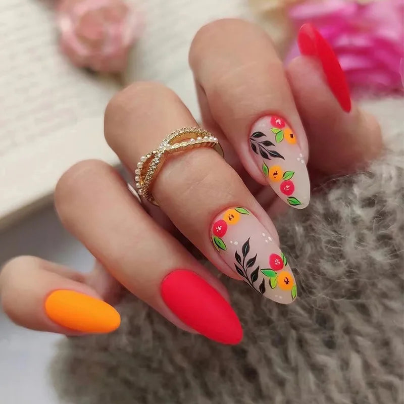 Simple French Waves Wearable Nail Art Glossy Long Stiletto Finished False Nails Press on Nails