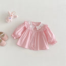 Girls' Little Rabbit Shirt Spring Baby Stylish Doll Collar Edition Shirt Children's Cute Spring Dress