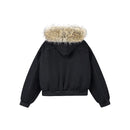 Winter Men Tide Dark Short Fur Collar Hooded Cotton Jacket Chic Casual Elegant Warm Coat