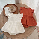 Summer Baby Bodysuits Ruffle Girls One Piece Infant Girls Clothes