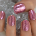Top Nails Square Shape With Glitter Press On Finger Nails Nails With Designs Short Nails