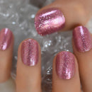 Top Nails Square Shape With Glitter Press On Finger Nails Nails With Designs Short Nails