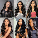 Wigs Human Hair Body Wave Drawsting Wigs For Women Half Head Clip In Half Wigs