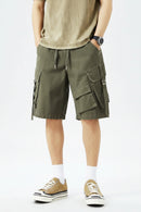Men's Cargo Shorts Elastic Waist Casual Summer Shorts
