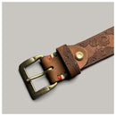Genuine Leather Men Belt Luxury Designer Strap Male Pure Copper Buckle Wild Classic Retro