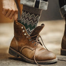 Retro 3 Pairs Knitted Mid-calf Socks Ethnic Contrast Versatile Long Socks for Men's and Women's Autumn Socks