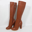 Matte Knee High Boots Women Block High Heels Plush Warm Winter Boot Heeled