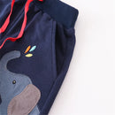 Summer Kids Shorts Elephant Embroidery Drawstring Toddler Baby Trousers Pants Children's Wear