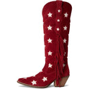 Tassel Western Boots Pointed Toe Chunky Heel Women's Long Boots