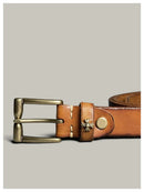 Genuine leather retro copper buckle casual belt handmade pure jeans belt