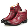 Casual Shoes Man Boots Genuine Leather Ankle Formal Zipper Dress Shoes Safety