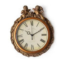 Decorative wall clock with cherub figures on a white background, Obroi