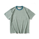 Green striped t-shirt on a white background, Obroi