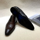 Men's Handmade Genuine Leather Dress Shoes Oxfords Business Office Lace-Up Derby Shoes