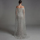 Tassel Sleeveless Evening Dress Boat Neck Mermaid Celebrity Gowns Classic Dresses