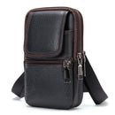 Men's Genuine Leather Mini Waist Bag for Men Crossbody