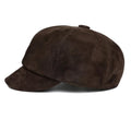 Brown suede cap on a white background, Obroi